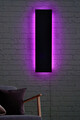 Decoratiune luminoasa LED, Rectangle, MDF, 60 LED-uri, Roz