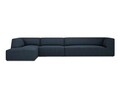 Coltar stanga 5 locuri, Ruby, Micadoni Home, BL, 366x180x69 cm, poliester, albastru navy