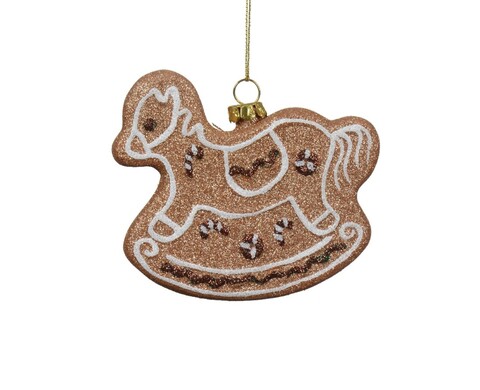 Glob Gingerbread Horse, Decoris, 12x2x7 cm, plasic, maro