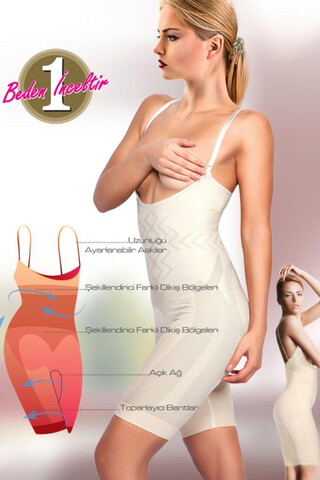 Corset modelator, 999MRE1634 - S/M, Miorre, 90% poliamida/10% elastan, Alb