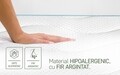 Saltea Argentum Therapy, Memory Arctic Gel, 140x190 cm, H 18 cm, Husa cu ioni de argint, Super Ortopedica, Anatomica