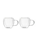 Set 2 cesti espresso Cembra, Homla, 80 ml, sticla borosilicata, transparent