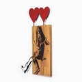 Decoratiune de perete, Banksy, Lemn/metal, Dimensiune: 50 x 80 cm, Nuc / Negru