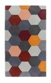 Covor Homeycomb Bedora,  160x230 cm, 100% lana, multicolor, finisat manual