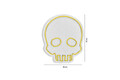 Decoratiune luminoasa LED, Skull, Benzi flexibile de neon, DC 12 V, Galben