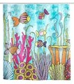 Perdea de dus, Wenko, Ocean Life, 180 x 200 cm, poliester, multicolor