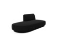 Modul canapea stanga 2 locuri, Miley, Micadoni Home, BL, 158x85x74 cm, catifea, negru