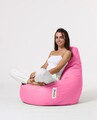 Fotoliu puf, Bean Bag, Ferndale Drop L, 80 x 80 cm, poliester impermeabil, roz