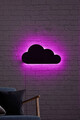 Decoratiune luminoasa LED, Cloud, MDF, 60 LED-uri, Roz