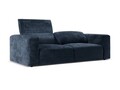 Canapea 3 locuri cu tetiera reglabila, Cruz-197, Micadoni Home, 234x103x74 cm, tesatura chenille Cremona, albastru navy