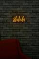 Decoratiune luminoasa LED, Shhh, Benzi flexibile de neon, DC 12 V, Galben