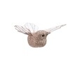 Decoratiune Bird w organza wing, Decoris, 9x8x5 cm, spuma, sampanie