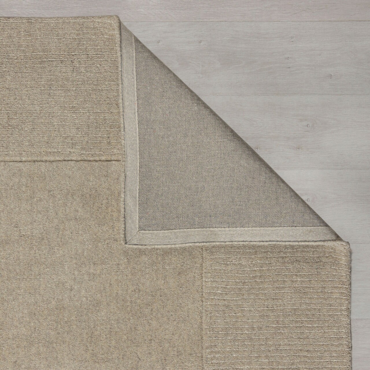 Covor Textured Border, Flair Rugs, 120x170 cm, lana, natural