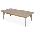 Masuta cafea pentru gradina/terasa Eastportt, 125x65x38 cm, lemn teak, maro