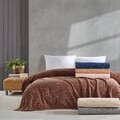 Cuvertura Double, 220x240 cm, 100% bumbac, tesatura Jacquard, Camel, Saheser, bej