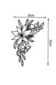 Decoratiune de perete, Flower, Metal, 30 x 50 cm, Negru