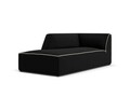 Sezlong living stanga 1 loc, Ruby, Micadoni Home, BL, 180x93x69 cm, tesatura chenille, negru/bej