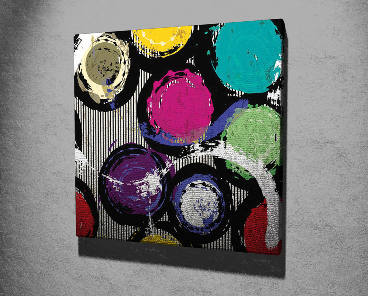 Tablou decorativ, KC295, Canvas, Lemn, Multicolor