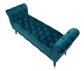 Bancheta Paris Teal, Mauro Ferretti, 120x40x60 cm, lemn de pin/catifea, turcoaz