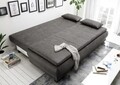 Canapea extensibila, Sophie, Ranger 11 Grey, 3 locuri, 208 x 93 x 105 cm, PAL/lemn/poliester, gri