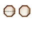 Set 2 oglinzi decorative 2SA606, Neostill, lemn de pin, 60 x 60 cm, walnut