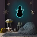 Lampa de perete Snowman 2, Neon Graph, 25x30 cm, albastru