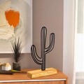 Decoratiune, Cactus, 22x41x4 cm, Metal, Negru