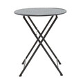 Set mobilier de gradina 3 piese Walen, Pakoworld, masa cu 2 scaune, 60x60x70 cm, metal, negru