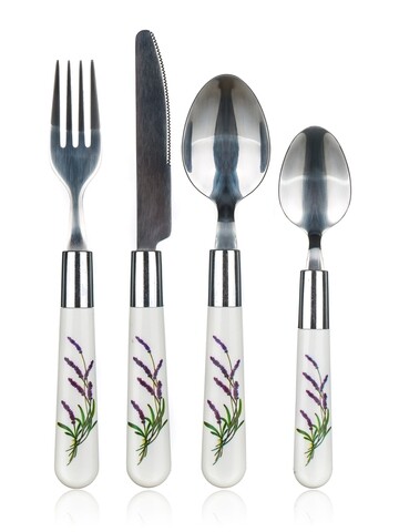 Set tacamuri 24 piese Lavender, Banquet, inox/ABS