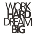 Decoratiune de perete Dream Big, Maison in Design, 65x70 cm, otel