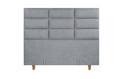 Pat matrimonial, Stockholm, Harmony E, 160x200 cm, saltea tip Pocket, topper memory, Gri