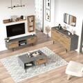 Set mobilier living, Locelso, MS6-GA, Pin Atlantic / Antracit