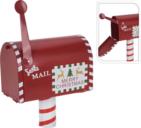 Decoratiune cutie postala Mailbox, 23x13x25.5 cm, metal, multicolor