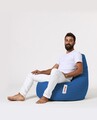 Fotoliu puf, Bean Bag, Ferndale Drop L, 80 x 80 cm, poliester impermeabil, albastru