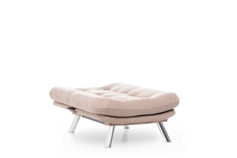 Fotoliu extensibil Misa Solo, Futon, 135x88 cm, metal, mink