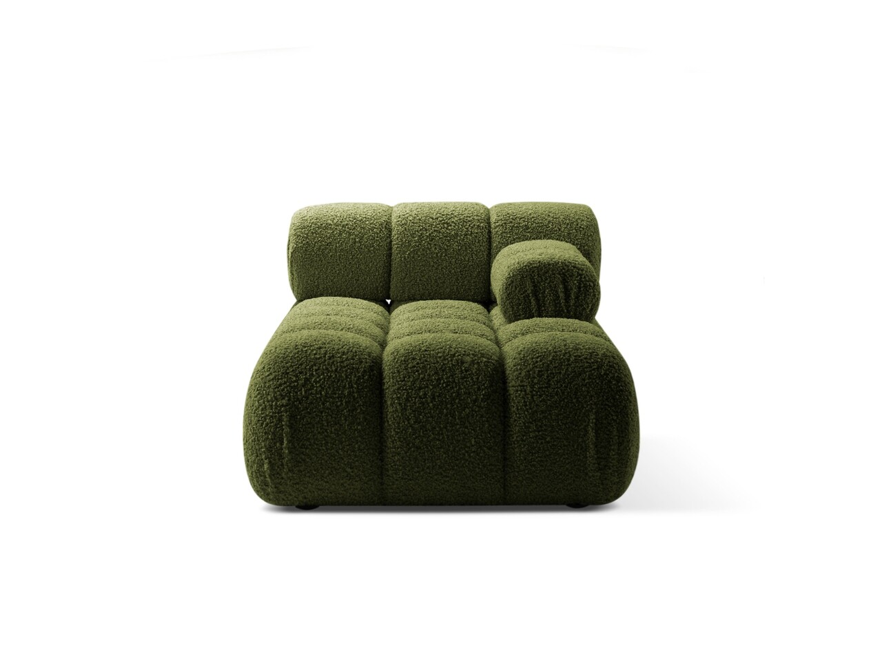 Sezlong living dreapta 1 loc, Bellis-213, Micadoni Home, 155x94x70 cm, tesatura boucle, verde - 1 | YEO