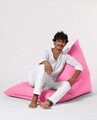 Fotoliu puf, Bean Bag Ferndale, Pyramid Bed, 145 cm, poliester impermeabil, roz