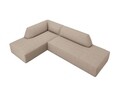 Coltar stanga 4 locuri, Ruby, Micadoni Home, BL, fara cotiera, 273x180x69 cm, poliester, bej inchis