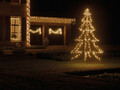 Decoratiune luminoasa de exterior Tree metal light-up, Lumineo, H200 cm, 420 LED-uri, lumina calda