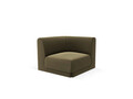 Modul canapea colt 1 loc, Miley, Micadoni Home, BL, 85x85x74 cm, catifea, verde