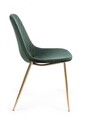 Scaun Terry, Bizzotto, catifea, 48x55x85 cm, verde inchis