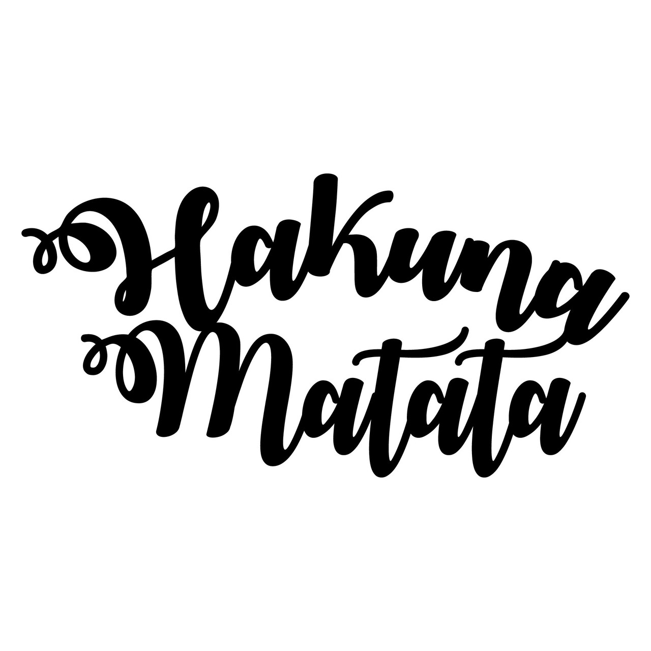 Decoratiune de perete, Hakuna Matata, Metal, 70 x 35 cm, Negru - 1 | YEO