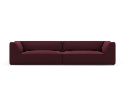 Canapea 4 locuri, Ruby, Micadoni Home, BL, 302x93x69 cm, piele ecologica, bordo