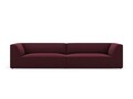 Canapea 4 locuri, Ruby, Micadoni Home, BL, 302x93x69 cm, piele ecologica, bordo