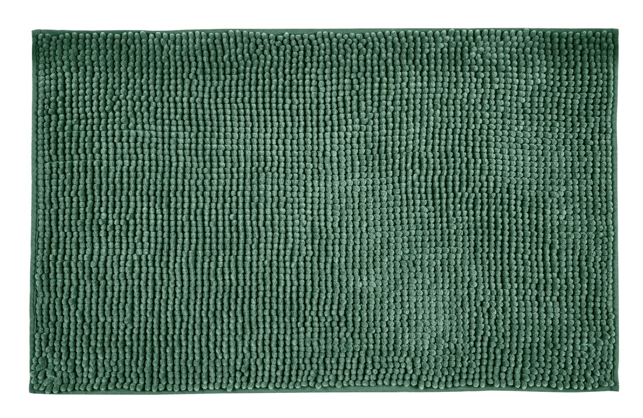 Covoras de baie, Allstar, Chenille, 50 x 80 cm, poliester, verde