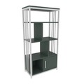 Corp biblioteca, Zena Home, Valero, 60x120x29.6 cm, PAL, Verde/Alb