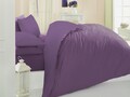 Lenjerie de pat dubla King Quilt(FR) Plum, Patik, 3 piese, 240x220 cm, bumbac ranforce, mov