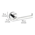 Suport pentru hartie igienica, Wenko, Capri  Vacuum-Loc®, 16 x 6 x 7 cm, metal