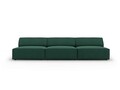 Canapea 3 locuri, Jodie, Micadoni Home, BL, 240x102x70 cm, poliester, verde