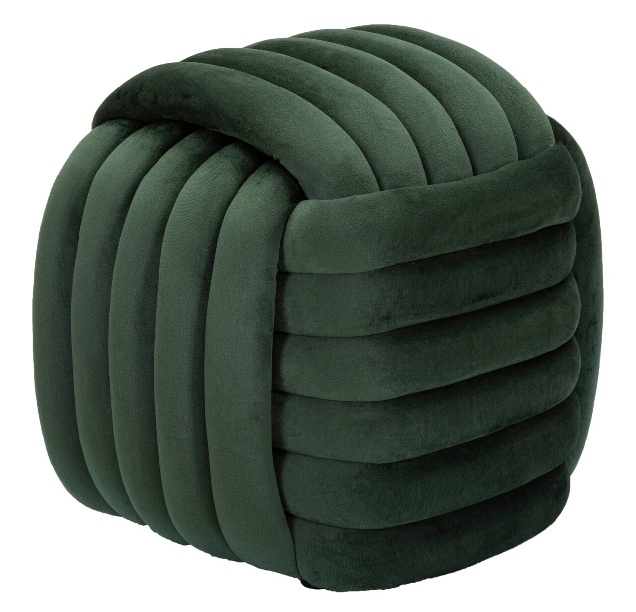 Taburet Softy, Mauro Ferretti, 45x45x45 cm, MDF/catifea din policoton, verde - 1 | YEO